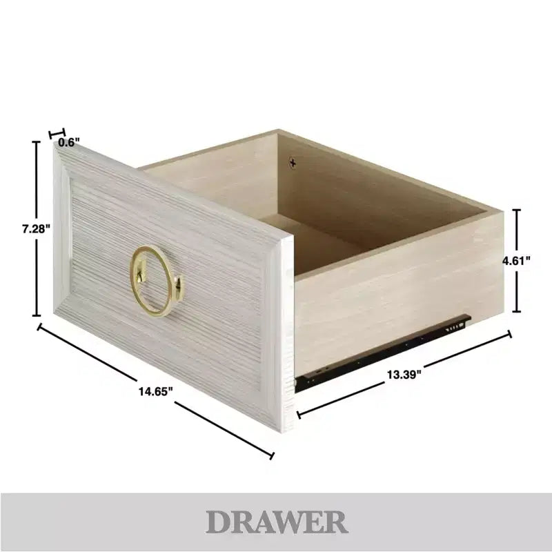 Credenza a buffet da 119,38 cm con 2 ante, 3 cassetti e gambe in metallo dorato – Grigio chiaro/Nero/Bianco