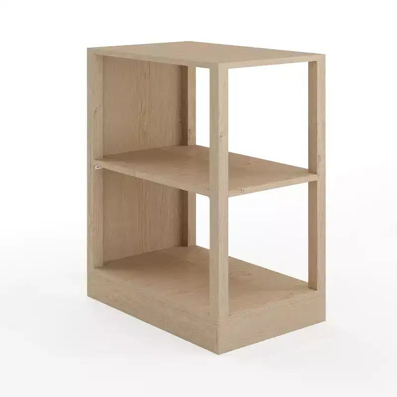 Libreria modulare a 2 ripiani per ufficio, legno composito, portata 34 kg, facile montaggio