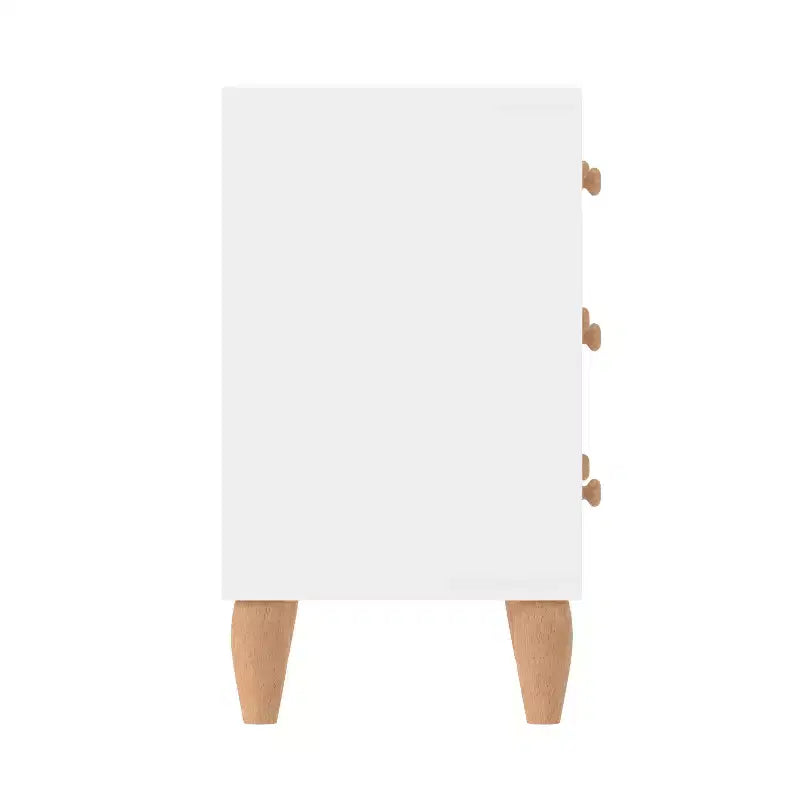Comò a 3 cassetti in legno per bambini per camera da letto, legno ingegnerizzato con gambe affusolate, età 3-9 anni
