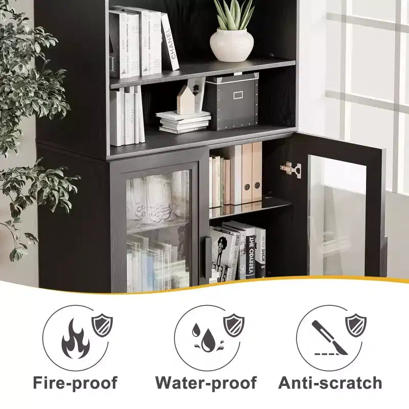 Credenza 41*31*16 in Legno, Mobile Contenitore con Ripiani Regolabili per Cucina, Camera da Letto, Soggiorno, Sala da Pranzo