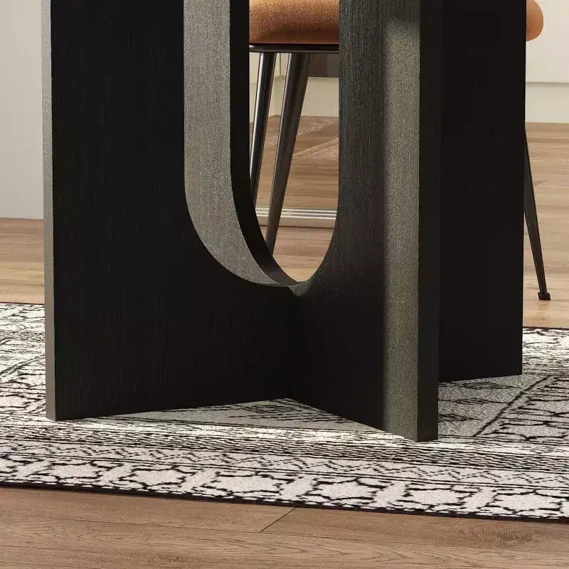 Tavolo da pranzo pieghevole allungabile nero, da quadrato a rotondo 85-120 cm, design moderno salvaspazio