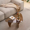 Mid-Century Modern Farmhouse Coffee Table, Brown Wood Center Table for Living Room