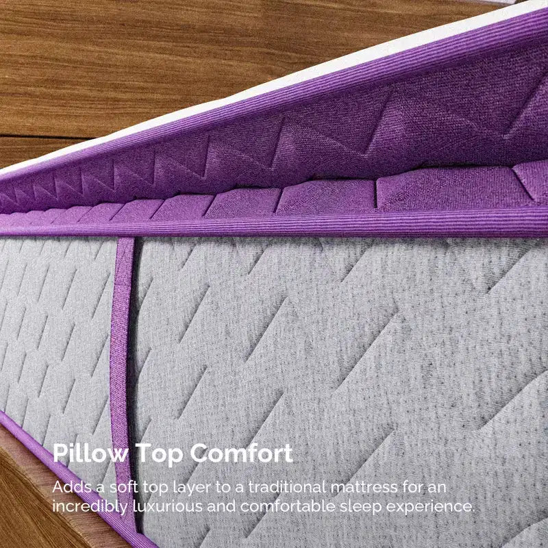 Materasso ibrido da 10" Pillow Top, Memory Foam e Molle Insacchettate, CertiPUR-US, Rigidità Media