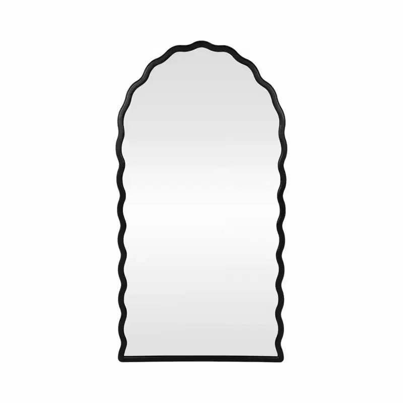 Sofisticato specchio da parete ad arco per l'arredamento della camera da letto - Specchio da toeletta con cornice ondulata per dormitorio, casa, bagno o ufficio - 59