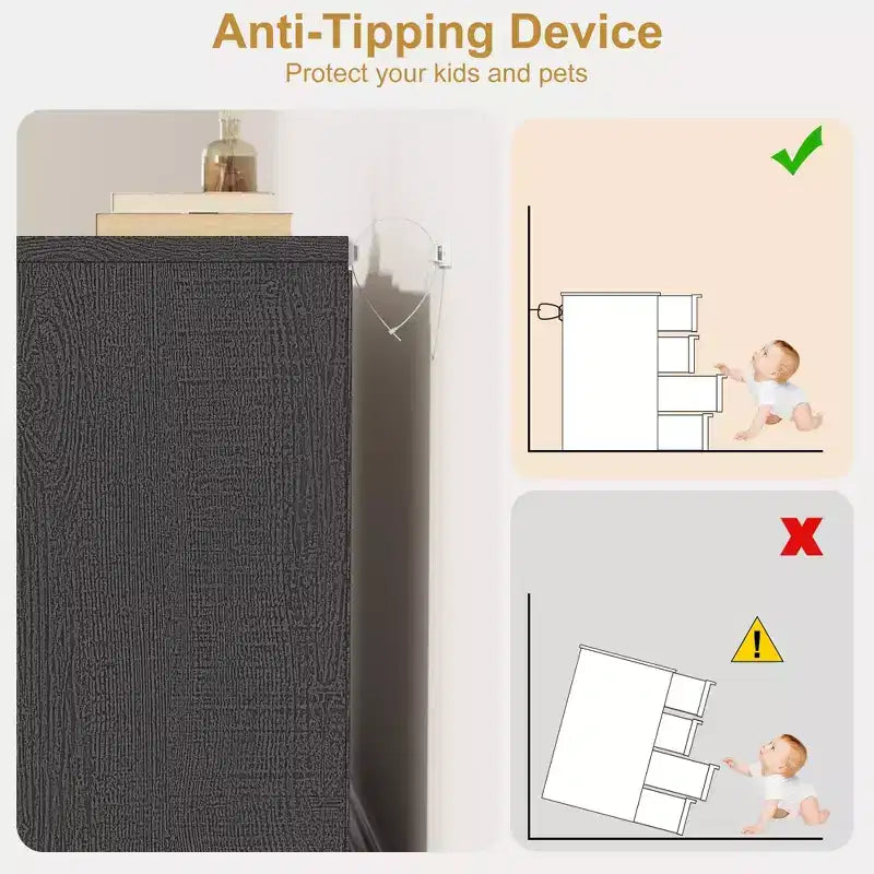 Comodino a 4 cassetti per camera da letto, tavolino piccolo da 99 cm con sicurezza antiribaltamento, cassettiera moderna con ampio spazio organizer per soggiorno