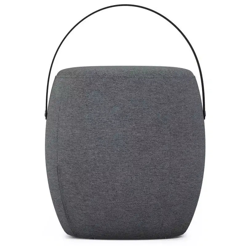 Pouf rotondo imbottito in lino, poggiapiedi, sgabello d'accento imbottito da 40 cm, portata 113 kg, nessun assemblaggio richiesto
