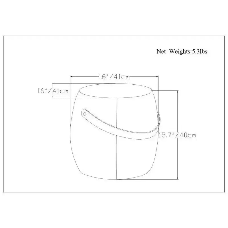 Pouf rotondo imbottito in lino, poggiapiedi, sgabello d'accento imbottito da 40 cm, portata 113 kg, nessun assemblaggio richiesto