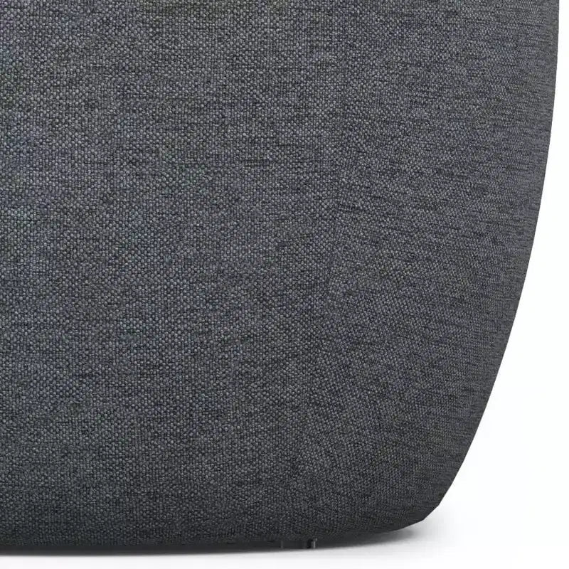 Pouf rotondo imbottito in lino, poggiapiedi, sgabello d'accento imbottito da 40 cm, portata 113 kg, nessun assemblaggio richiesto
