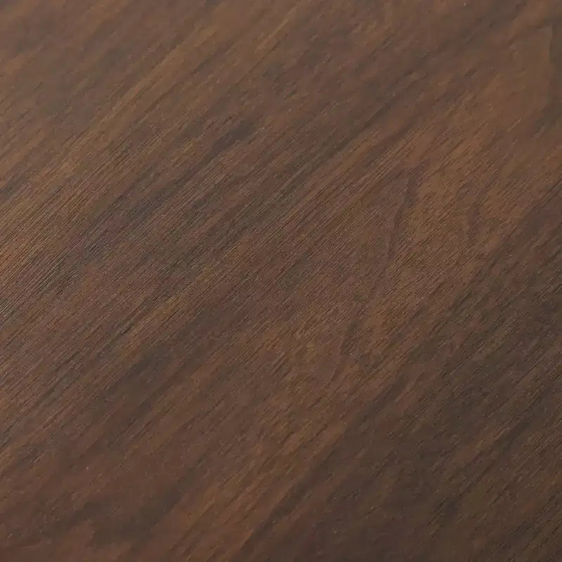 Tavolo da pranzo rotondo da 60" di metà secolo, in legno di caucciù, 6 posti, finitura noce, base a piedistallo